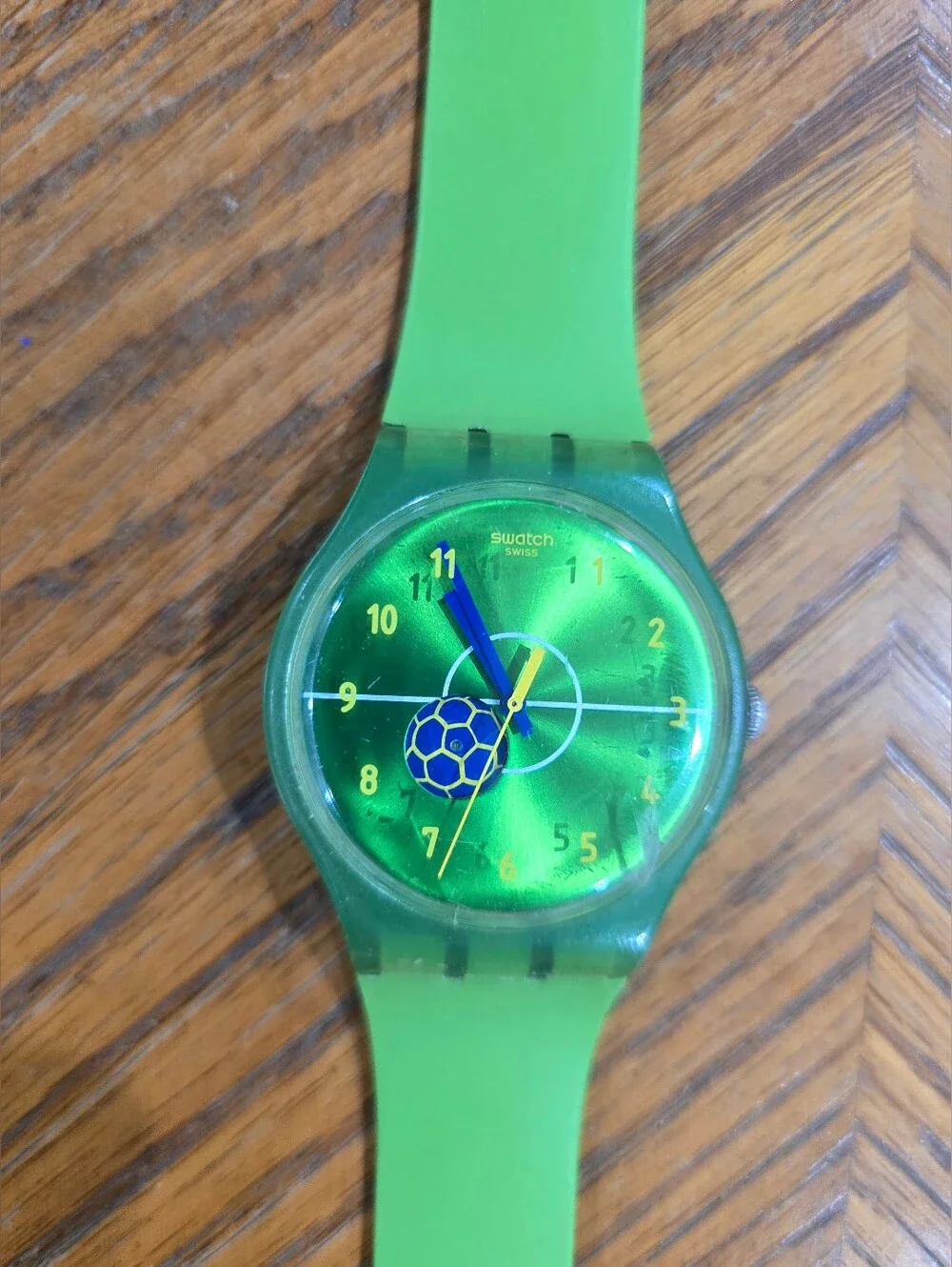 Swatch Entusiasmo SUOZ175 from 2014 FIFA World Cup Brazil New Gent, New Battery